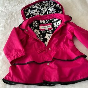 Little Girls Pink Raincoat 3T